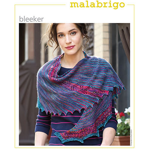 Malabrigo Knitting Pattern - Bleeker Triangle Shawl in 4-ply / Fingering