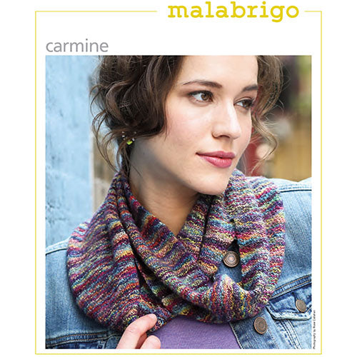 Malabrigo Knitting Pattern - Carmine Cowl in 4-ply / Fingering