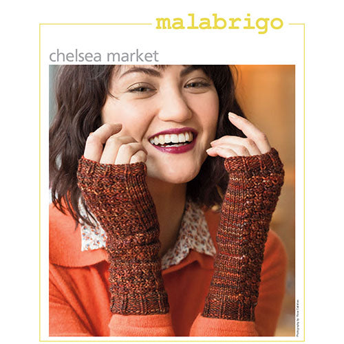 Malabrigo Knitting Pattern - Chelsea Market Fingerless GLoves in 8-ply to 10-ply / DK to Aran weight
