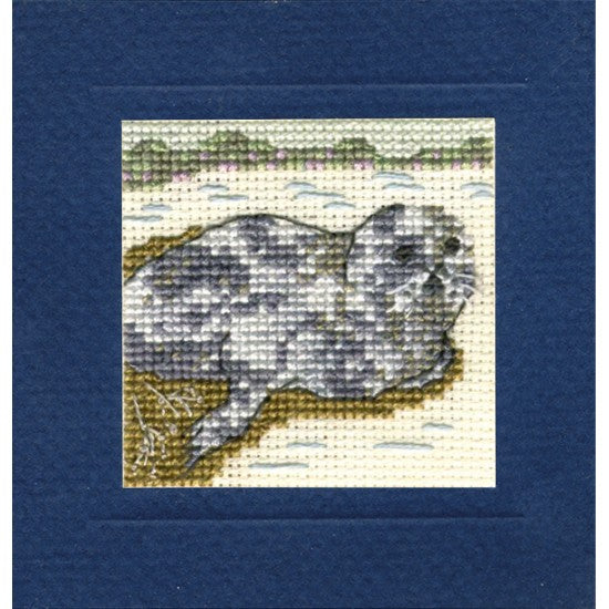 British Textile Heritage Cross-stitch Mini Card kit - Seal