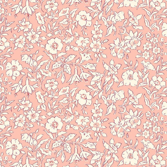 Liberty of London Cottage Collection - Morning Dew in Salmon Pink