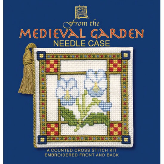 British Textile Heritage Cross-stitch Needlecase kit - Medieval Garden