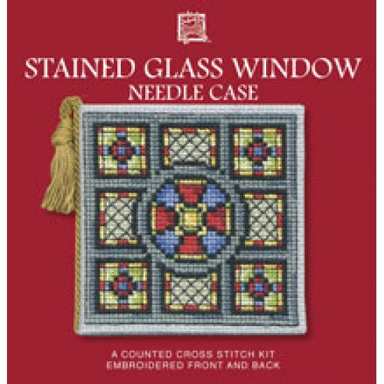 British Textile Heritage Cross-stitch Needlecase kit - Stained Glass