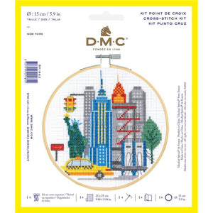 DMC Cross Stitch Kit - New York (includes hoop!)