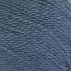 Close-up of a ball of New Zealand possum-blend blue yarn
