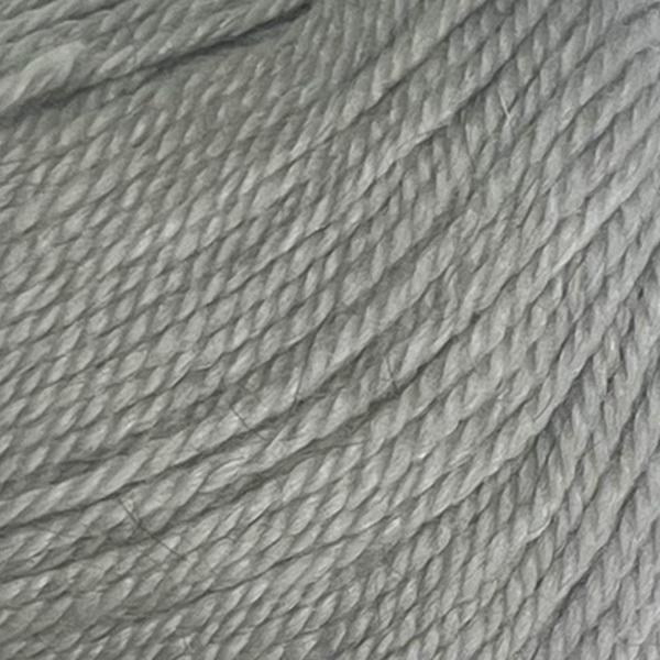 Close-up of a ball of New Zealand possum-blend grey yarn