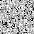 Quilt fabric featuring a traditional Maori Moko design in black and white