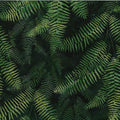 New Zealand designed quilt fabric with ferns on a textured background in shades of green