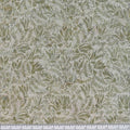 New Zealand designed quilt fabric with New Zealand Kowhai flowers and leaves in sage green on off-white