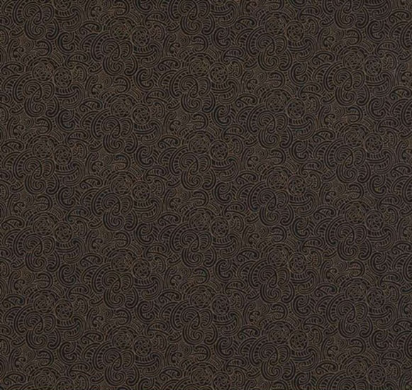 Quilt fabric featuring a traditional Maori Moko design in black and beige