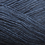Close-up of a ball of ocean blue  yarn with a textured pattern
