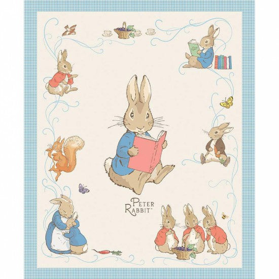 The Tale of Peter Rabbit - Large Panel on a Cream Background (90 cm wide panel)