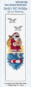 CraftCo Cross-stitch bookmark kit - Santa's New Zealand Holiday