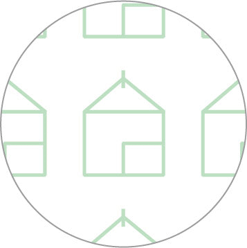 Daruma - Pre-printed Sashiko Fabric in Triangular Roof House design on White Background