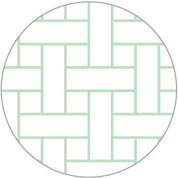 Daruma - Pre-printed Sashiko Fabric in Basket design on White Background