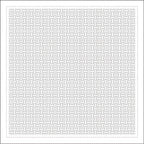 Pre-printed Sashiko fabric panel with a geometric basket design on a white background