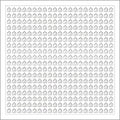 Pre-printed white sashiko fabric with triangular roof house design