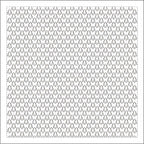 Pre-printed white sashiko fabric with a geometric forest design, consisting of a repeating pattern of trees.