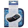 Sewing kit in packaging with floral design on a white background