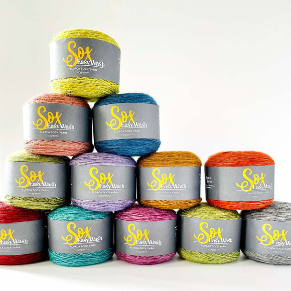 Sox EasyWash Kettle-Dyed Sock Yarn - Alpaca/Nylon - 3-ply / Light Fingering weight