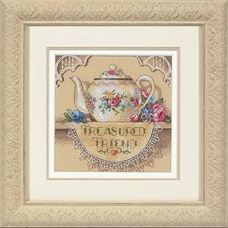 Dimensions Gold Collection Petites Counted Cross Stitch Kit - Treasured Friend Teapot