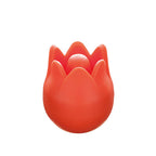 Orange tulip-shaped point protector on a white background