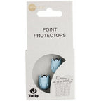 Packaging of baby blue point protectors with Tulip branding on a white background