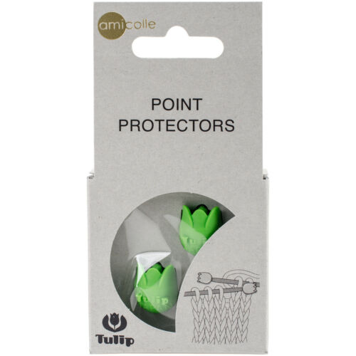 Packaging of green point protectors with Tulip branding on a white background