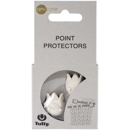 Packaging of white point protectors with Tulip branding on a white background