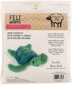 Felt Works by Dimensions needle felting kit with a turtle design on a white background