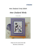 CraftCo Cross-stitch chart - Cherry Parker's New Zealand Birds, includes a map, Kiwi, Kea, Kereru, Korimako, Kotuku & Takupu