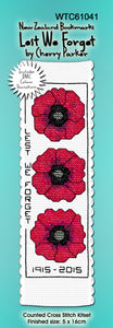 CraftCo Cross-stitch bookmark kit - Lest We Forget