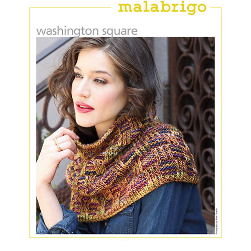 Malabrigo Knitting Pattern - Washington Square Mosiac Cowl in 12-ply / Aran weight