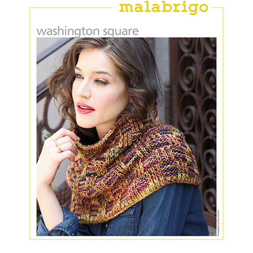 Malabrigo Knitting Pattern - Washington Square Mosiac Cowl in 12-ply / Aran