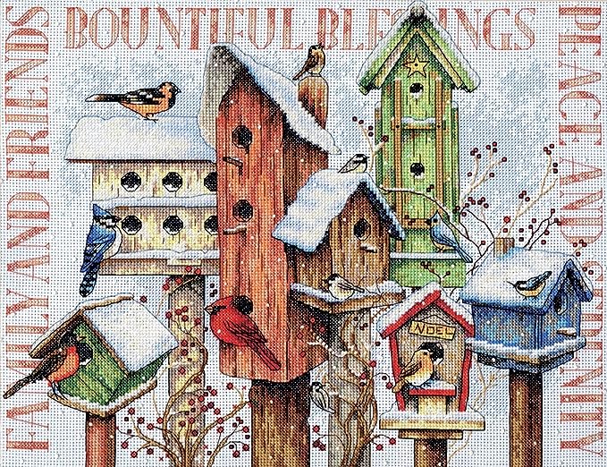 Dimensions Christmas Counted Cross Stitch Kit - Winter Housing
