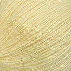 Close-up of Zealana Possum blend yarn in pale yellow colour