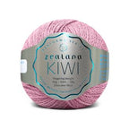 New Zealand Possum Cotton Merino Pink yarn ball with 'zealana Kiwi' label on a white background
