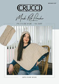 Crucci Knitting Pattern 2127  - Ladies Poncho, Beanie & Scarf with Mock Ribbing in 12-ply / Aran weight