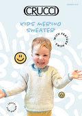 Crucci Knitting Pattern 2313  - Childs Pullover with V-Neck collar In 8-ply / DK