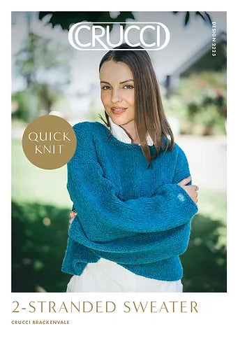 Crucci Knitting Pattern 2225  - Ladies Quick Knit Oversized 2-Stranded Pullover in 8-ply / DK