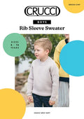Crucci Knitting Pattern 2109  - Childs Pullover with Crew Neck & Ribbed Sleeves in 8-ply / DK