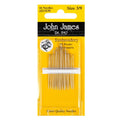 Pack of John James embroidery needles on a yellow and black packaging