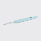 Light Blue crochet hook on a white background