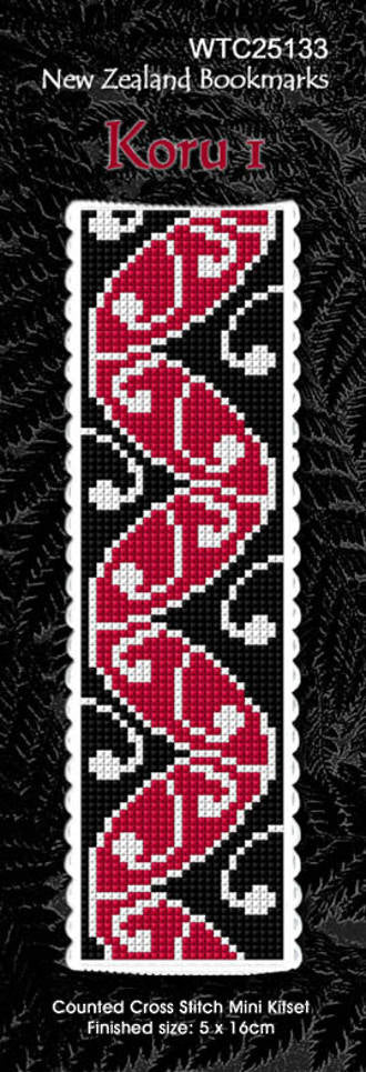 CraftCo Cross-stitch bookmark kit - Koru I