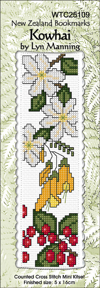 CraftCo Cross-stitch bookmark kit - Kowhai