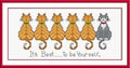CraftCo Cross-stitch kit - Moggies / Best be Yourself