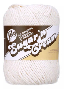 Lily Sugar 'n Cream Solids - 100% Cotton - 10-ply / Worsted Weight in Soft Ecru