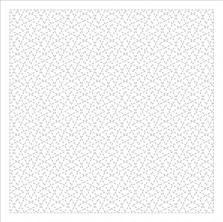 Daruma - Pre-printed Sashiko Fabric in Mountain Range design on White Background