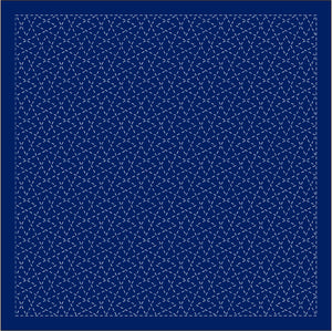 Daruma - Pre-printed Sashiko Fabric in Mountain Range design on Indigo Background