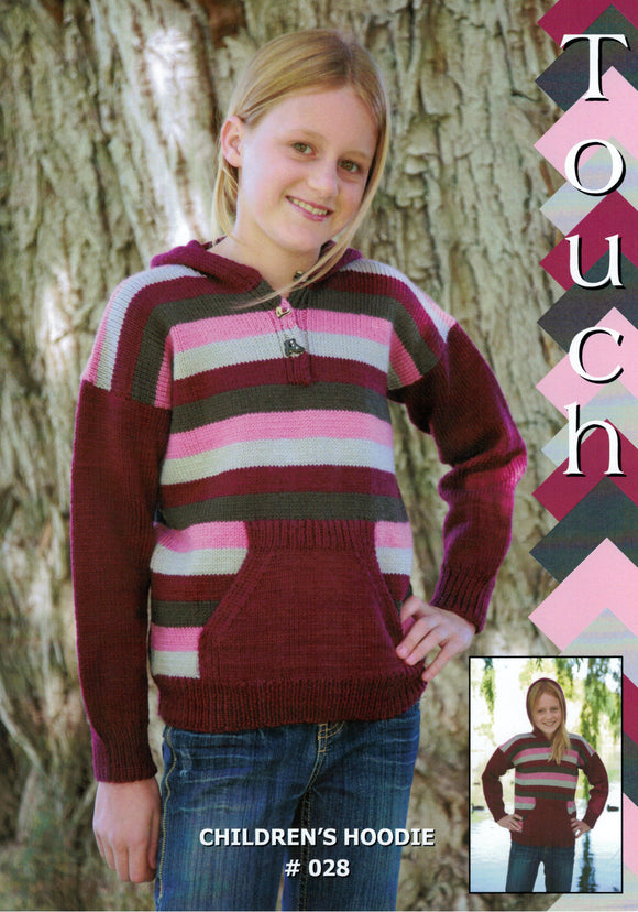 Touch Knitting Pattern 28 - Children's Hoodie in 8-Ply / DK
